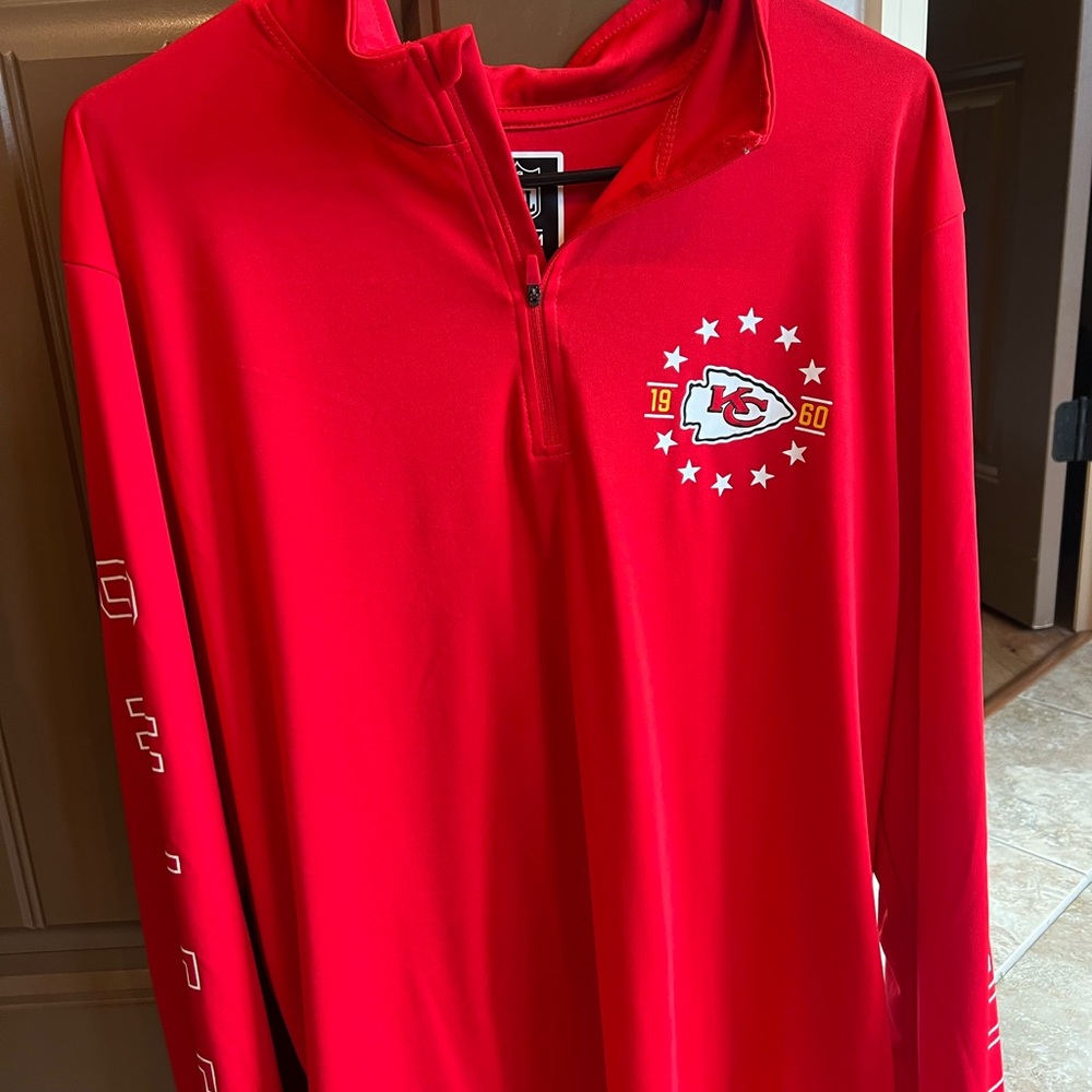 Kansas City Chiefs Red Quarter-Zip Pullover